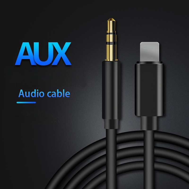 Cable auxiliar para iPhone, adaptador de cable de audio estéreo macho  Lightning a macho de 0.138 in compatible con iPhone 12/12