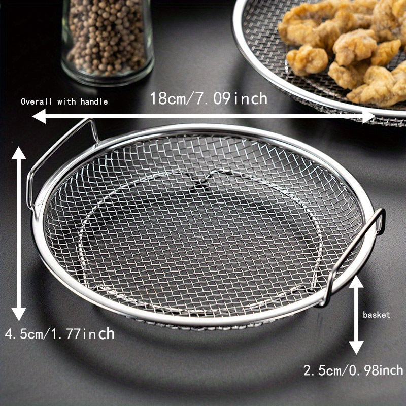 Frying Basket Stainless Steel Filter Colander French Fries Mesh Oil  Strainer Cooling Drain Pan Kitchen Cooking Utensils