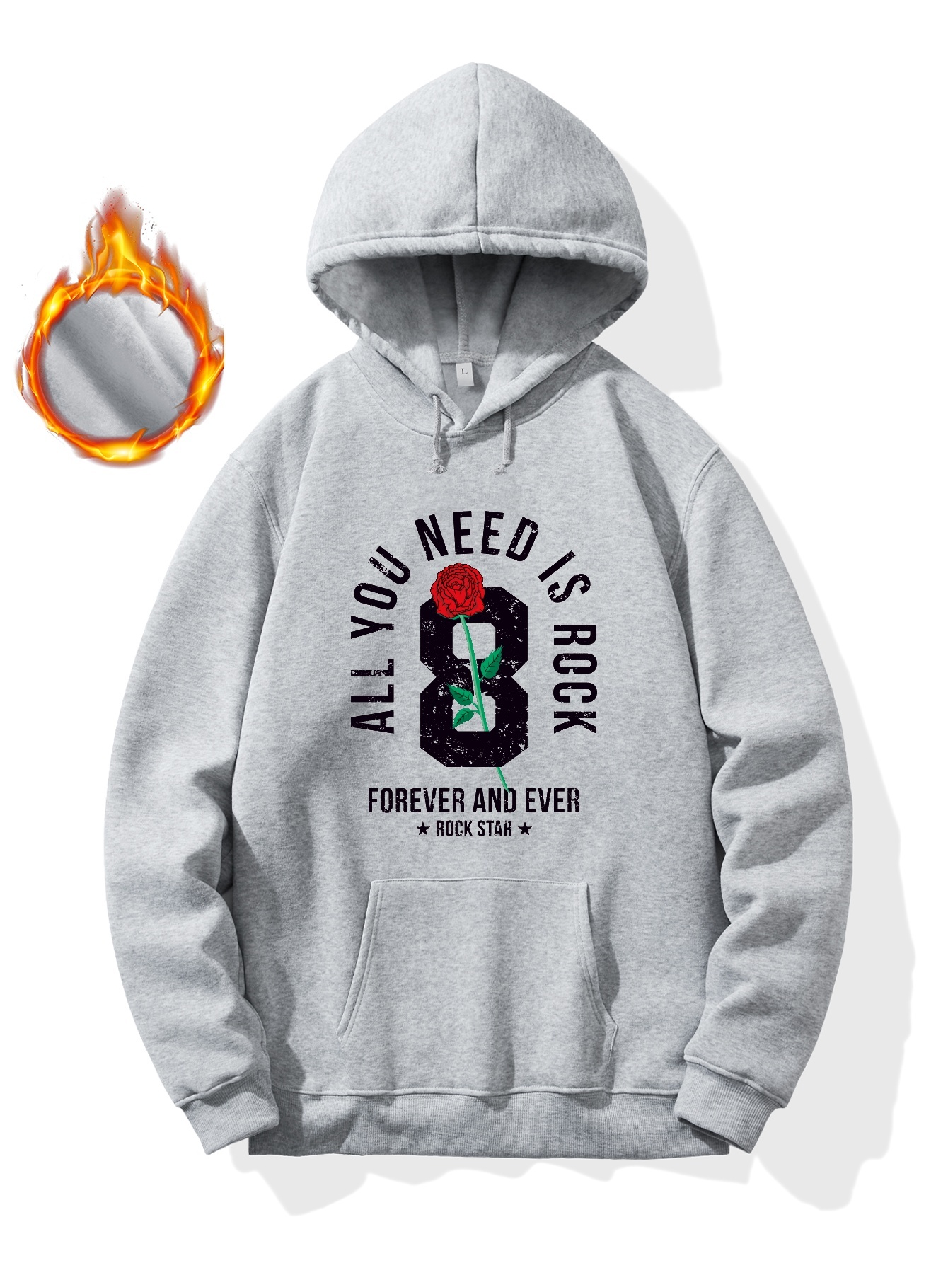 sudadera capucha negra estrella rock hombre cómoda sudadera Temu