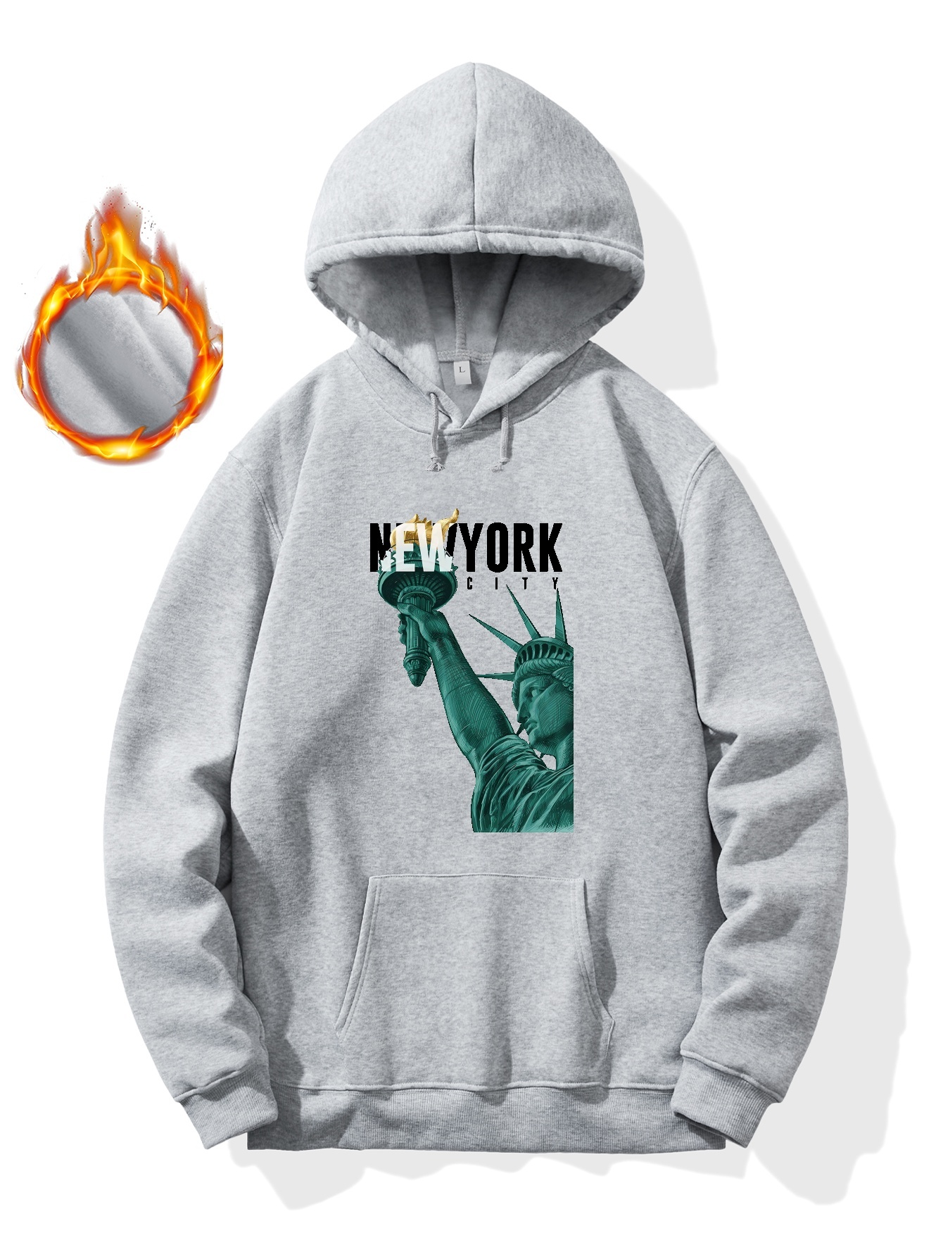 New York Statue Of Liberty Print Hoodie Cool Hoodies For Men Mens