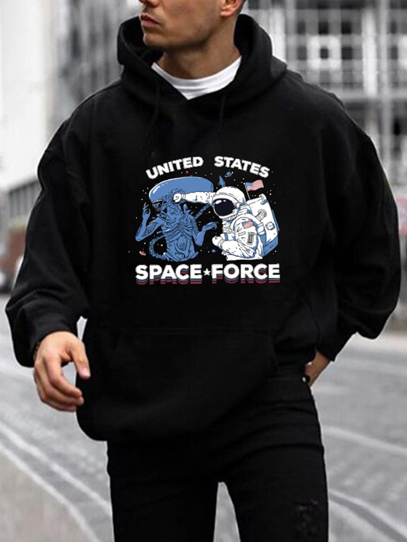 Sudaderas Capucha Estampado Fuerza Espacial Estados Unidos - Temu