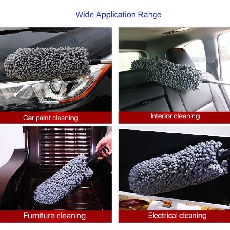 Car Wash Brushes Retractable Fiber Wax Mop Car Wax Brush - Temu