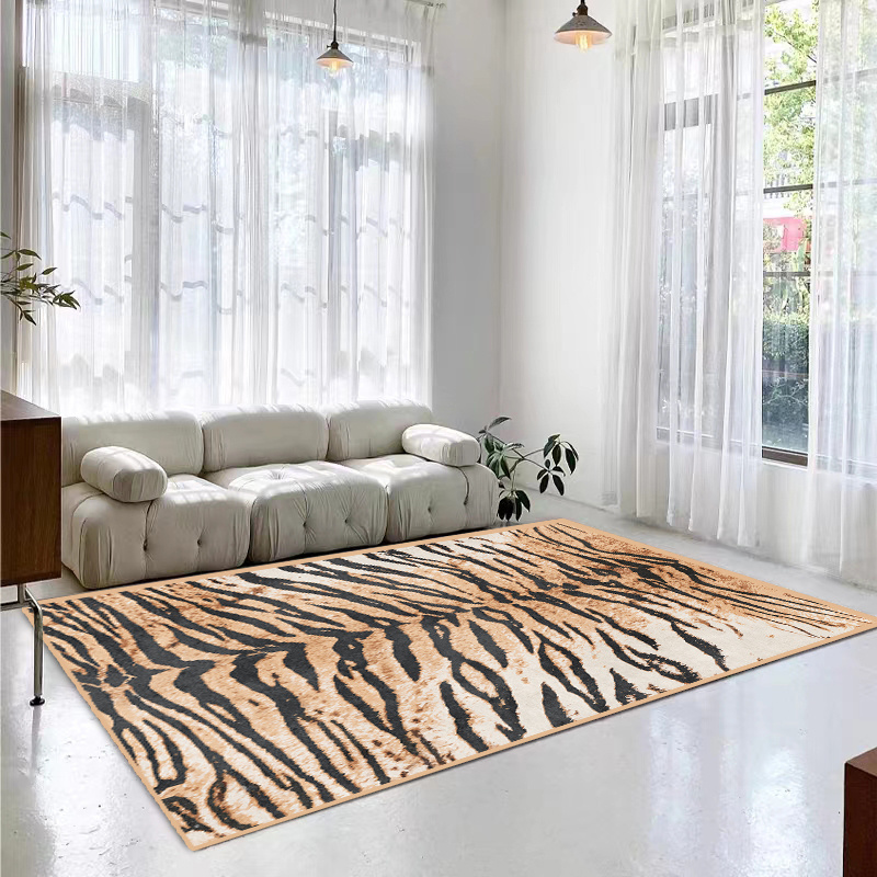 Modern Carpet, Cartoon ​Tiger Skin Green Plant Rug, for Bedroom Bedside  Living Room Kitchen Floor Non-Slip Washable Mat Rugs,C,50 * 160cm