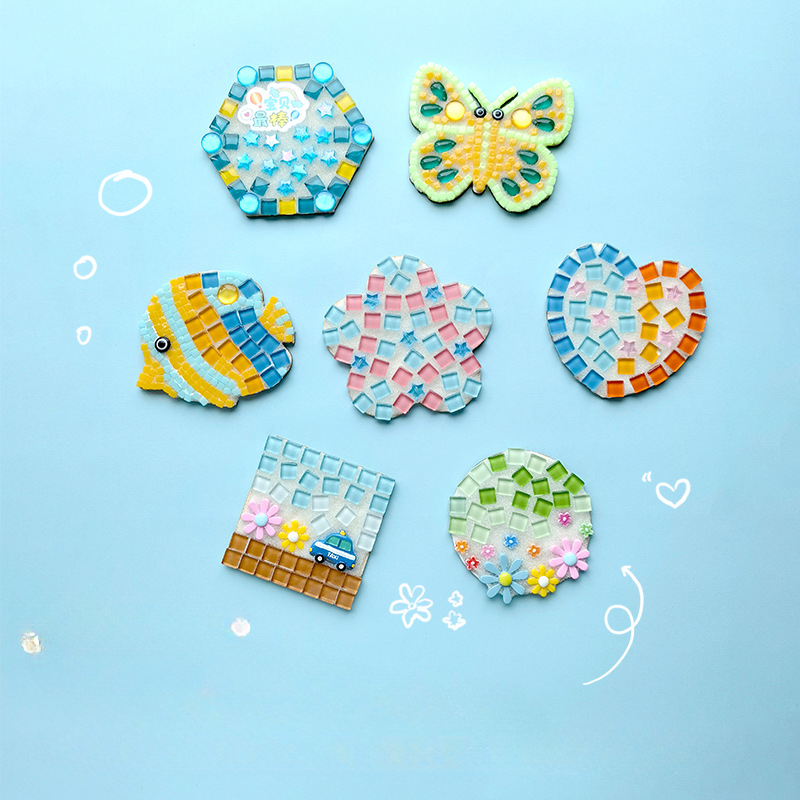 Mosaico di bambù sottobicchieri fai da te tappetino creativo fatto a mano  erial per tappetino per tazza tovaglietta mosaico Kit di strumenti  artigianali in cristallo regalo per bambini - AliExpress