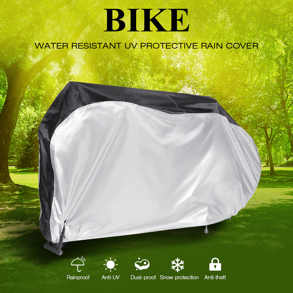 Housse de Protection pour Vélo Imperméable Anti-Pluie Anti-poussière  Anti-Chaleur Bâche de Moto Bicyclette Vélo