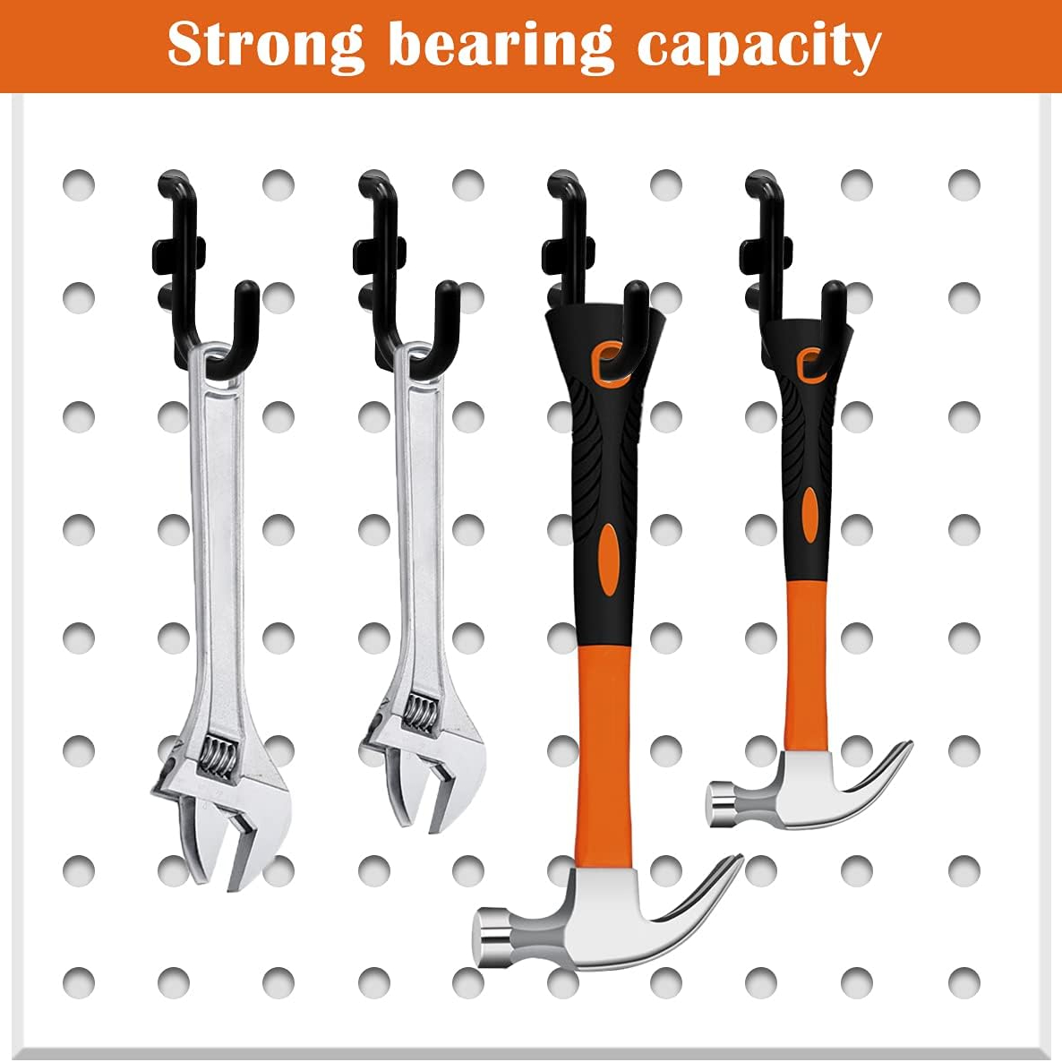 🔥HOT🔥 50PCS J Shape Peg Board Hooks Peg Board Tool Hanger Set