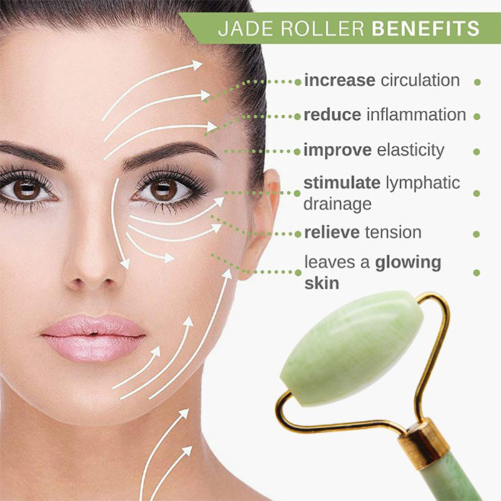Jade Roller & Gua Sha Set for Skincare