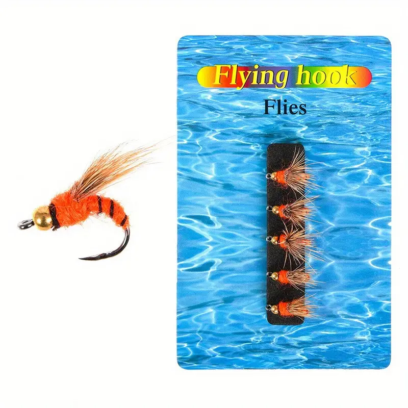 10pcs/box Fishing Lure 15*8mm Fly Hooks Nymph Spinner Dry Fly