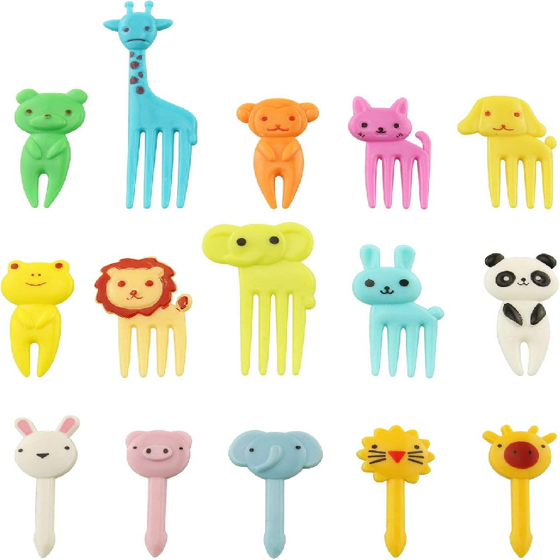 Animal Food Picks for Kids, U-HOOME 30PCS Toddler Fruit Picks