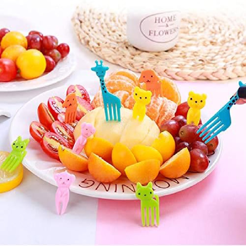 Cute Cartoon Bento Box Food Picks Mini Plastic Fruit - Temu