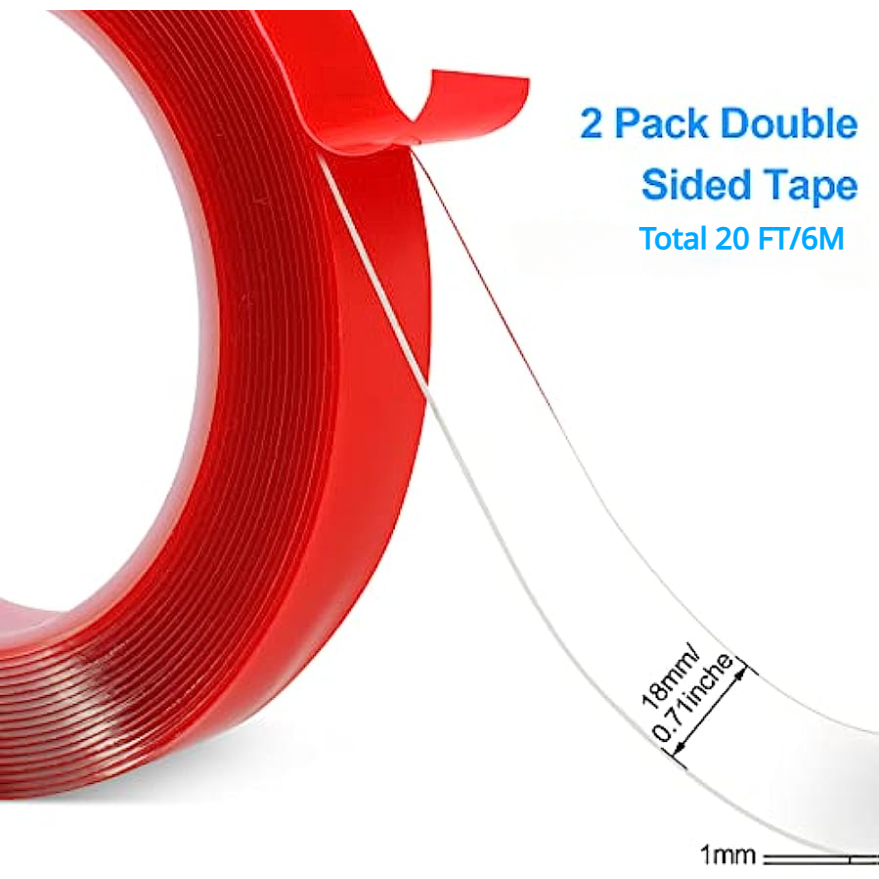 Double Sided Tape Heavy Duty( Width Total ) Clear Adhesive - Temu