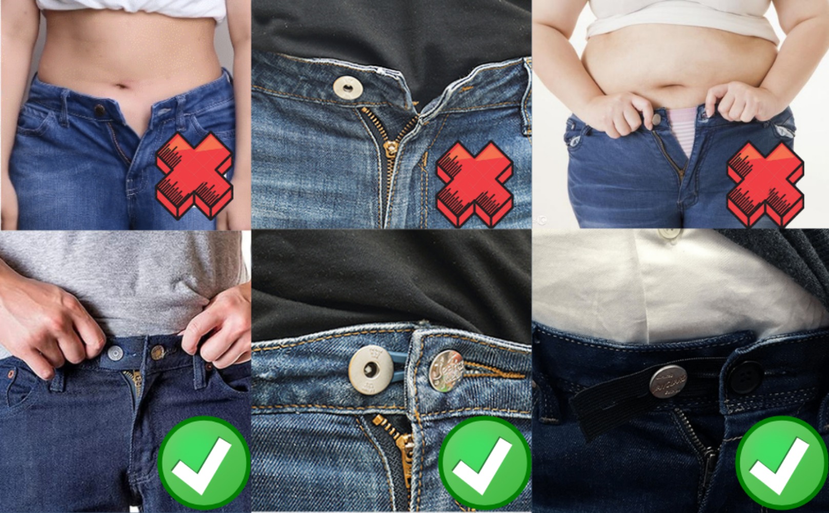 15mm/18mm Pants Extender Buttons Flexible Waist Extenders for Jeans Pants  for Women & Men Pregnancy Jeans Skirt - AliExpress