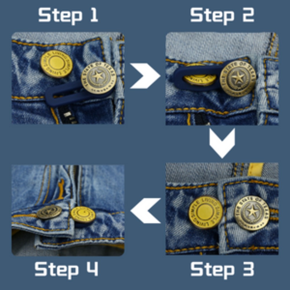 5Pcs/Set Trousers Jeans Buttons Extender Elastic Waistband Extension Button  Pregnancy Accessories Universal Extender Belt Buckle