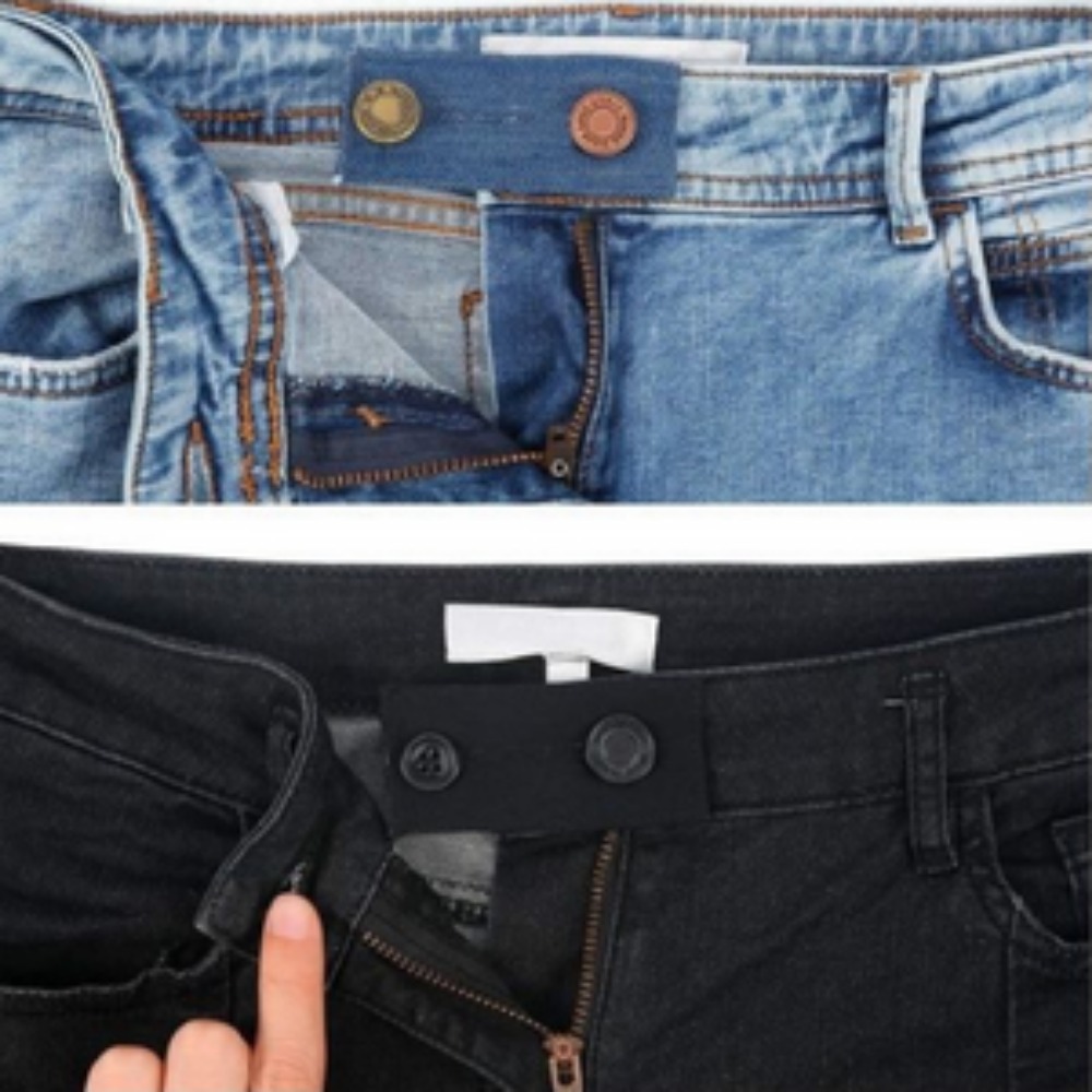 Waist Band Extender Button Trouser Maternity Expander Jeans Elastic Collar  Cuff1