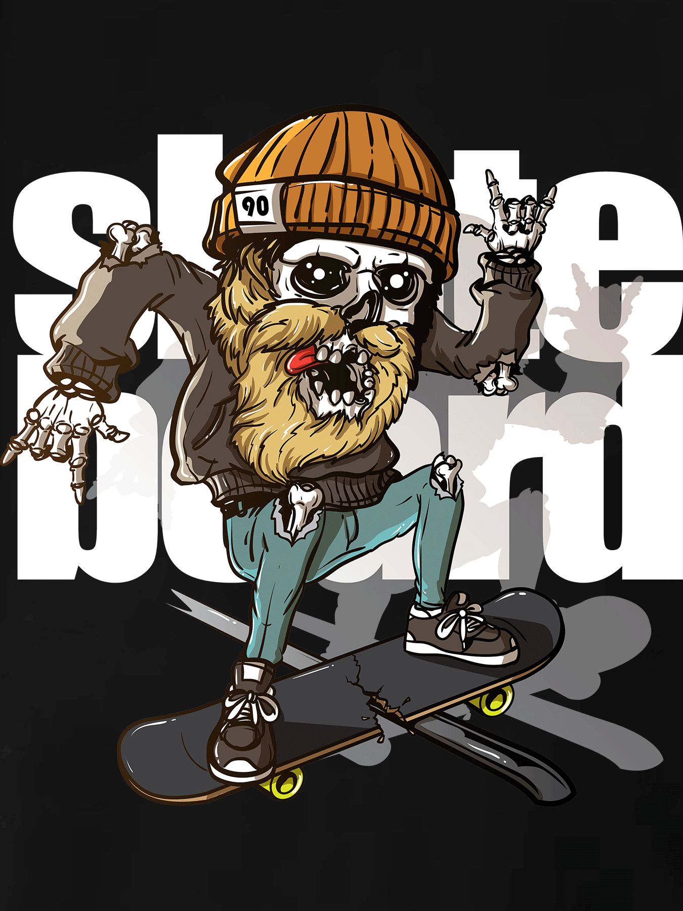 Skateboarder Old Man With A Skateboard T-Shirt