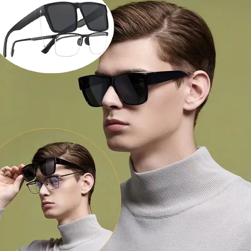 Fashion Polarized Sunglasses For Men Large Frame Square Sun