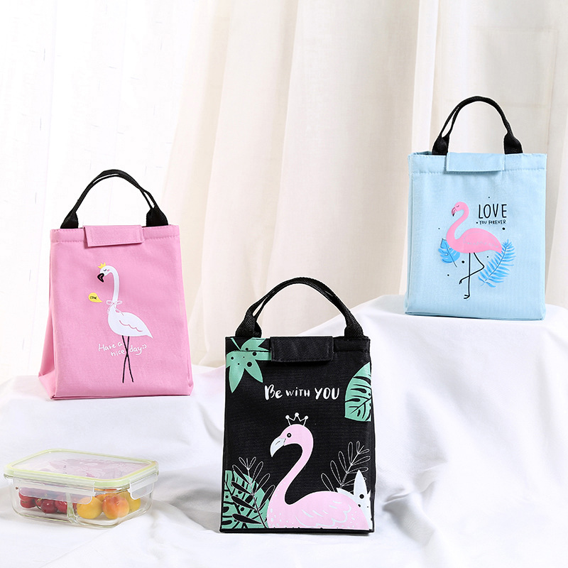 Cartoon Bento Bag Portable Insulation Bag for Lunch Box, Beach, School