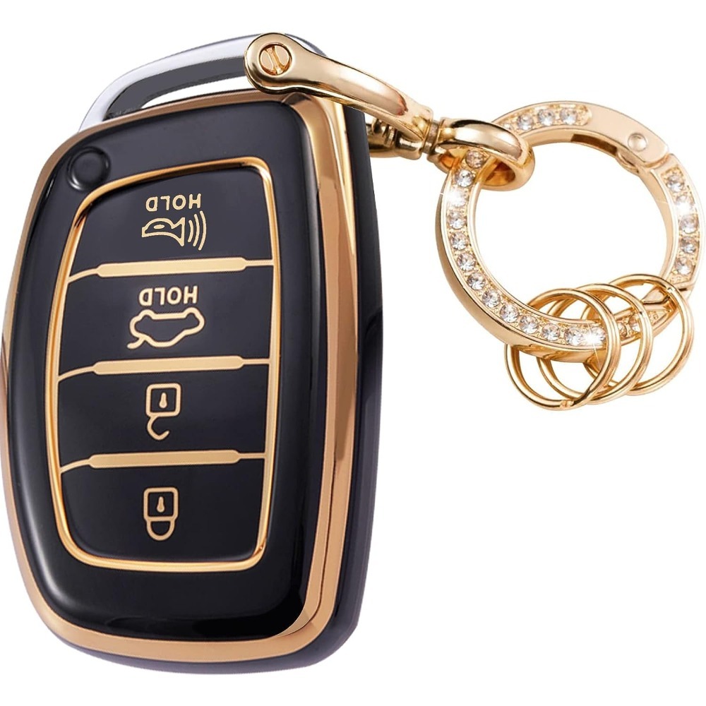 Kaufe Hyundai-Schlüsselanhänger-Abdeckung mit Hyundai-Schlüsselanhänger,  Auto-Schlüsselanhänger-Hülle, kompatibel mit Hyundai Elantra GT Ioniq  Sonata Tucson Smart Key Protector