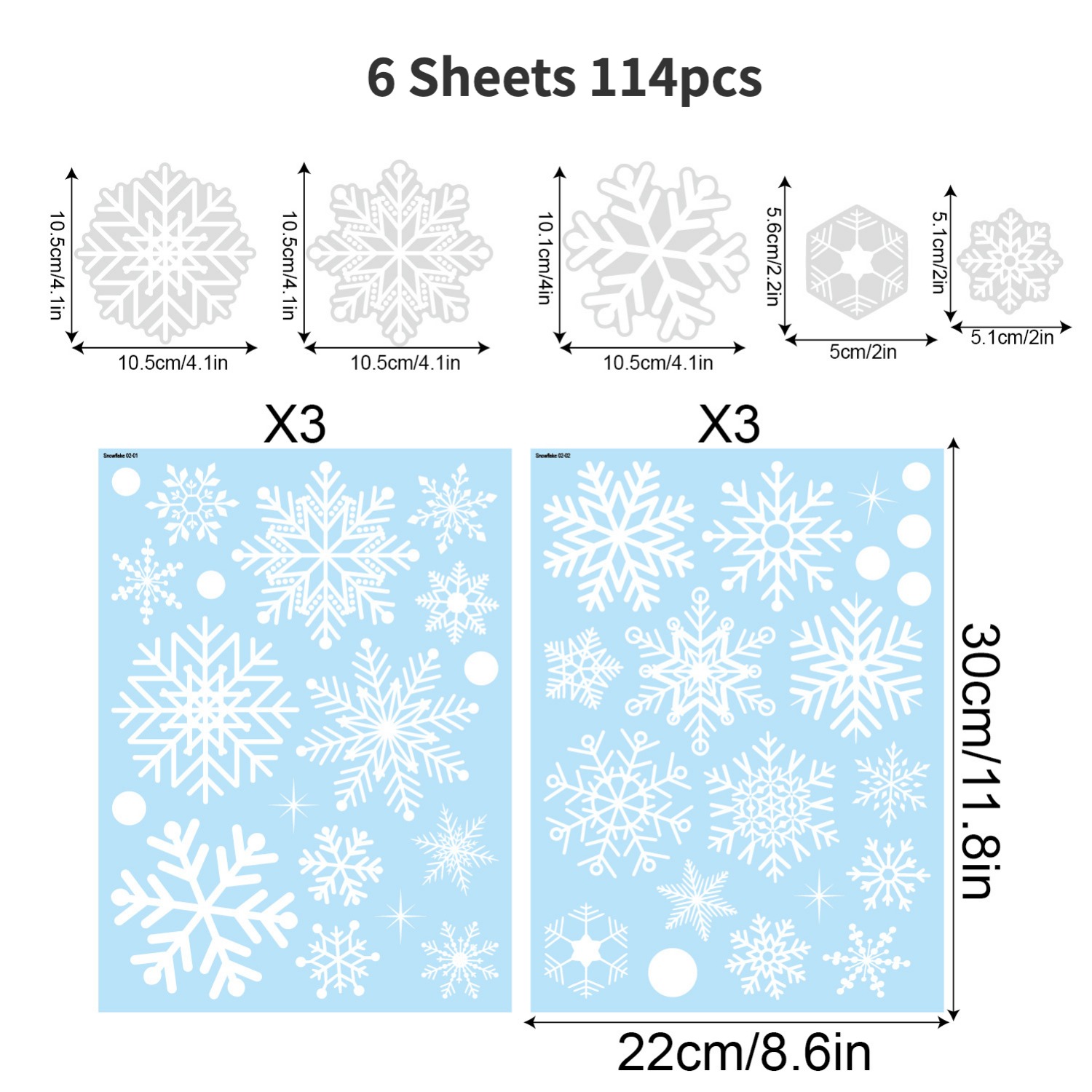 Snowflake Window Stickers Christmas Decorations Winter Door - Temu