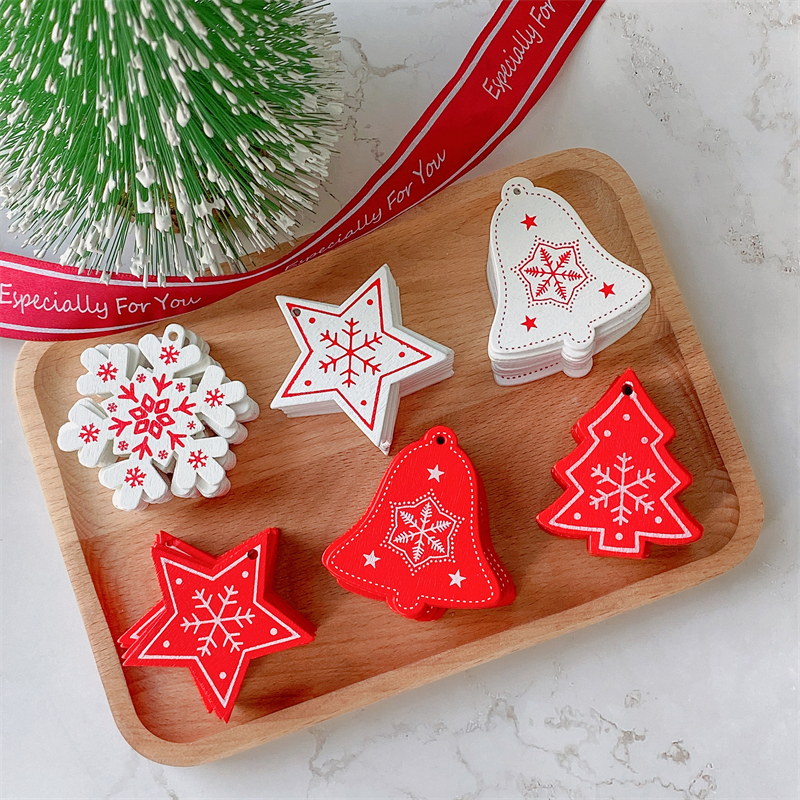 Yeknu Christmas Trees Ornament Crafts Photography Accessories Wood Home  Desk Display Work Nordic New Year Decorations for Home Cafe