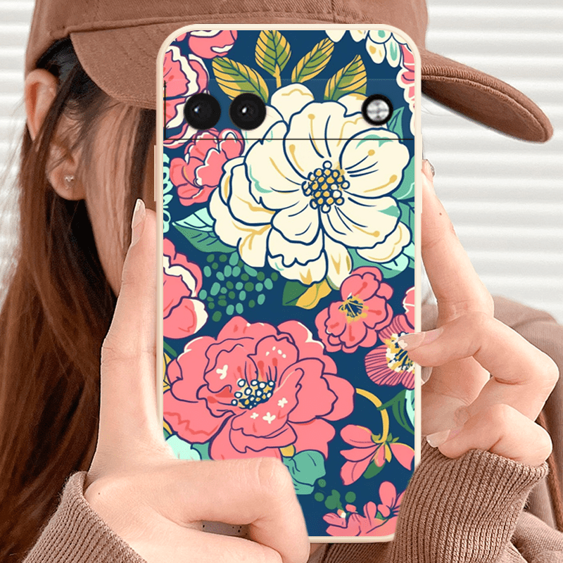 Funda De Teléfono Cute Flower TPU Anti Fall Protective - Temu