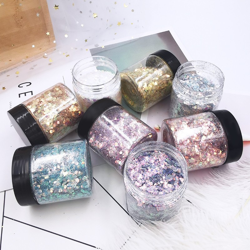 30g/bottle Crushed Glass Craft Glitter For Resin, Irregular