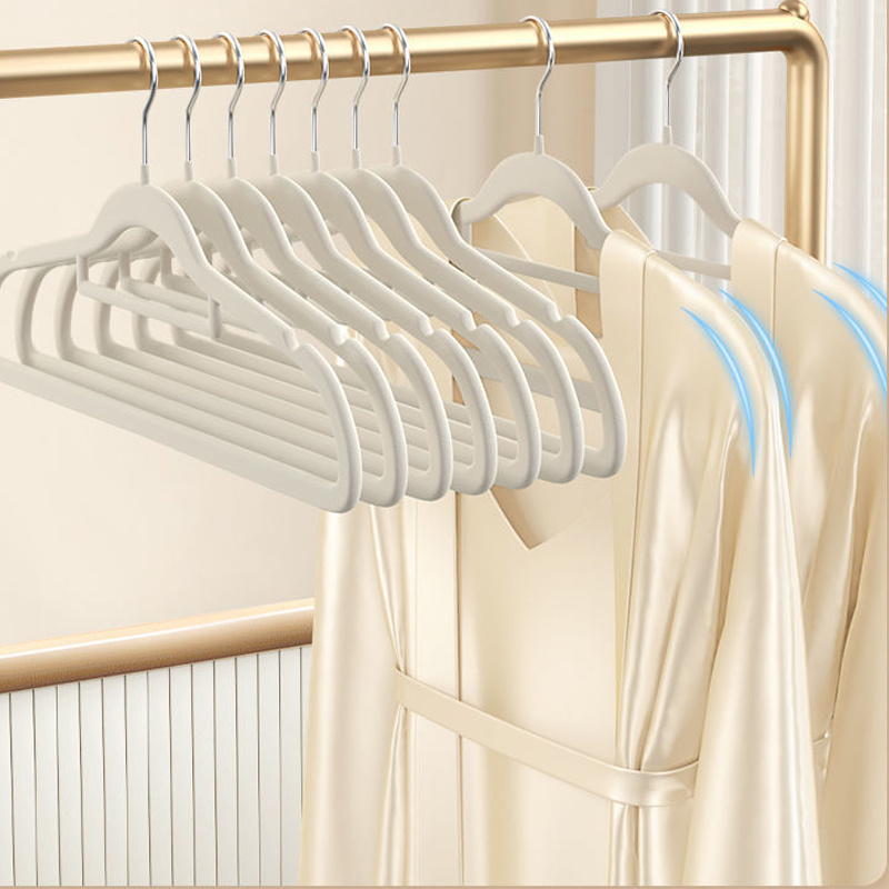 20 Flocking Hangers Anti-Slip Traceless Clothes Support Household Suede  Hangers