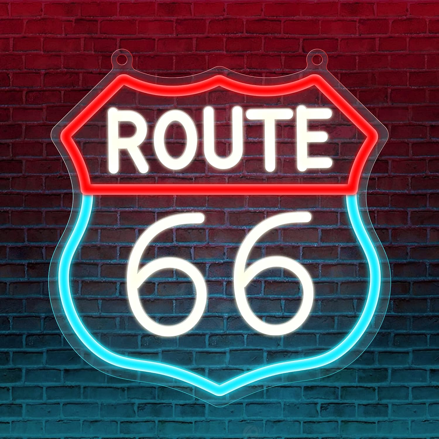 Route 66 Neon Sign Wall Decor Highway Main Street Mother - Temu