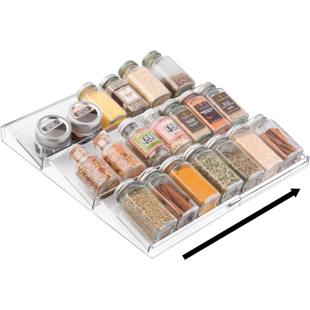 Transparent Three-layer Drawer Expandable Seasoning Storage Rack, Spice And  Seasoning Rack For Cabinet, Spice Organizer Rack, Household Storage  Supplies - Temu