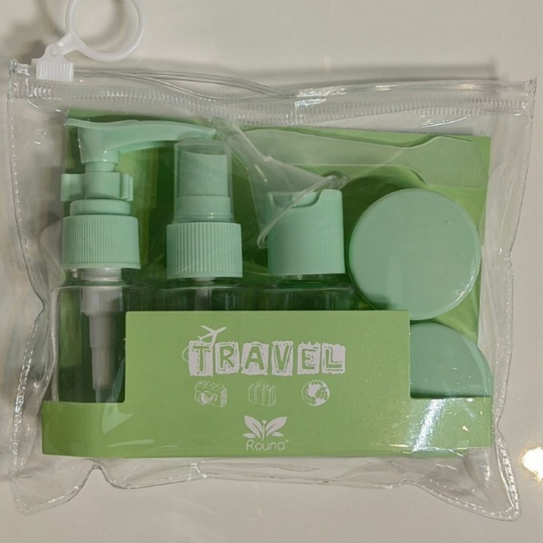 7pcs Travel Bottles Set Empty Lotion Shampoo Mini Face Cream Pot Transparent