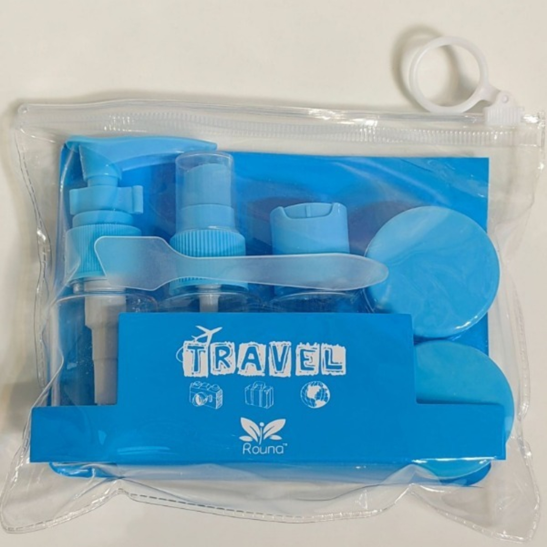 7pcs Travel Bottles Set Empty Lotion Shampoo Mini Face Cream Pot Transparent