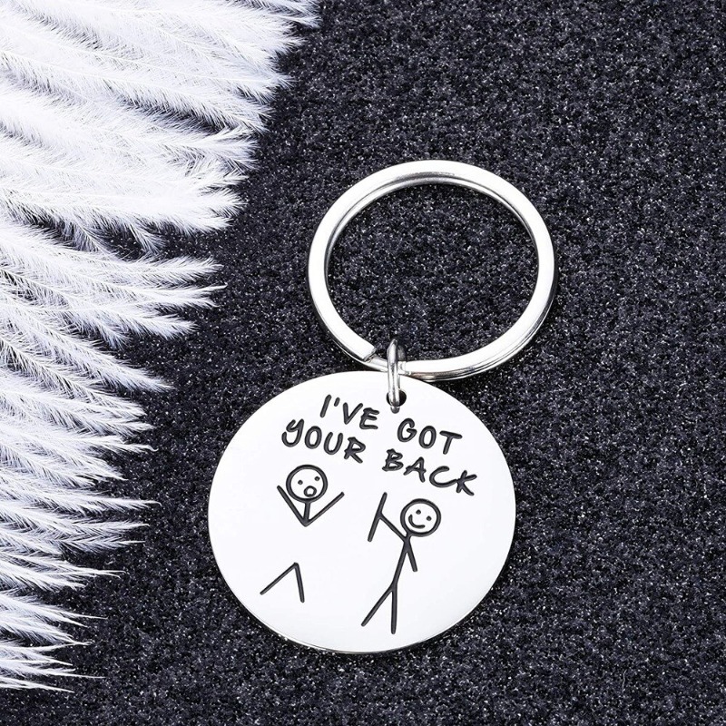 Funny Friendship Keychain Stainless Steel Key Chain Ring Graduation Birthday Christmas Day Gift for BFF Besties,Temu