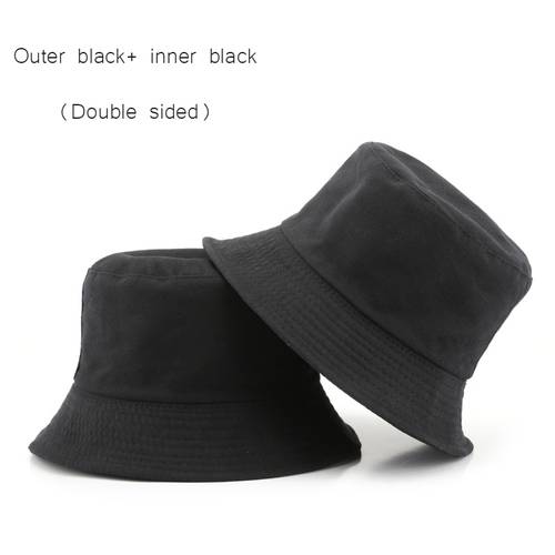 bucket hat for women and men reversible panama hats summer solid double sided fisherman hat unisex