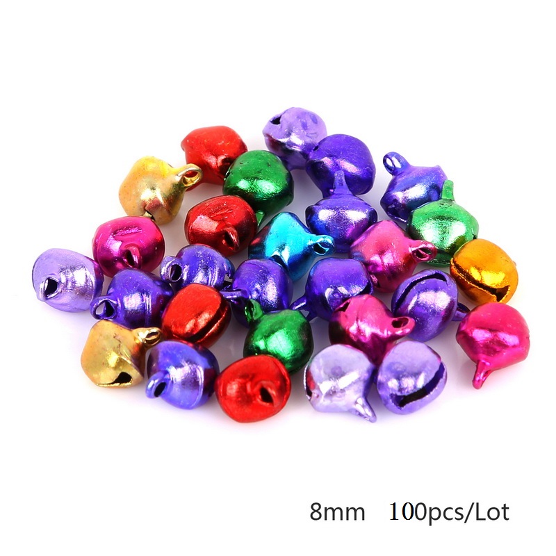 6-14mm Aluminum Jingle Bells Loose Beads Small For Festival Party
