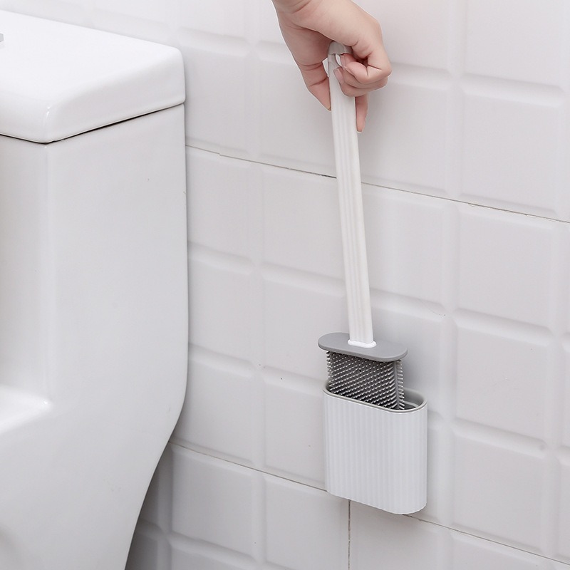 Bathroom Wall Mount Removable Silicone Toilet Brush - Temu