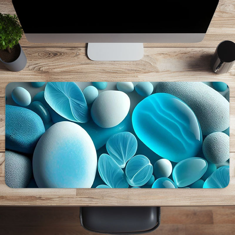 Green Marble Large Gaming Mousepad Computer Desk Mat