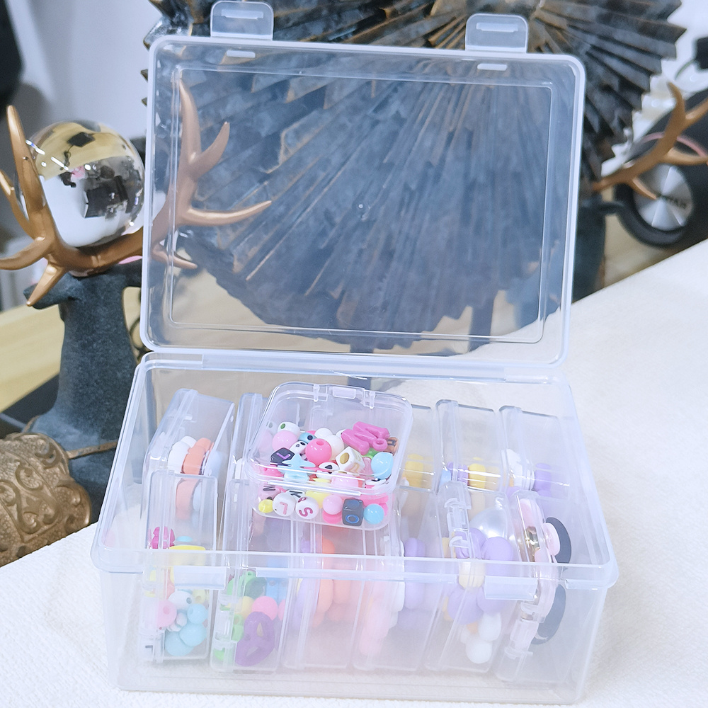 Mini Clear Plastic Storage Box 1 Large Storage Box - Temu