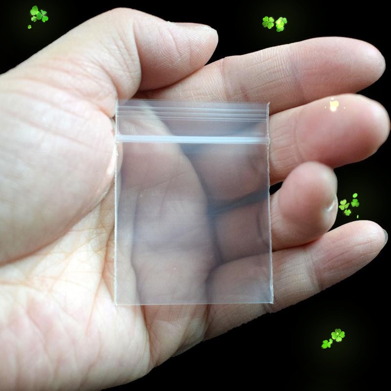 0.2mm PE Clear Self Sealing Zip Lock bags Plastic Packaging Pouches White  Transparent zipper reclosable