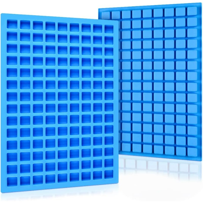 

2pcs, Square Silicone Candy Molds, Total 252 Holes Mini Silicone Molds For Hard Candy, Chocolate, Gummy, Caramel, Ganache, Ice Cubes