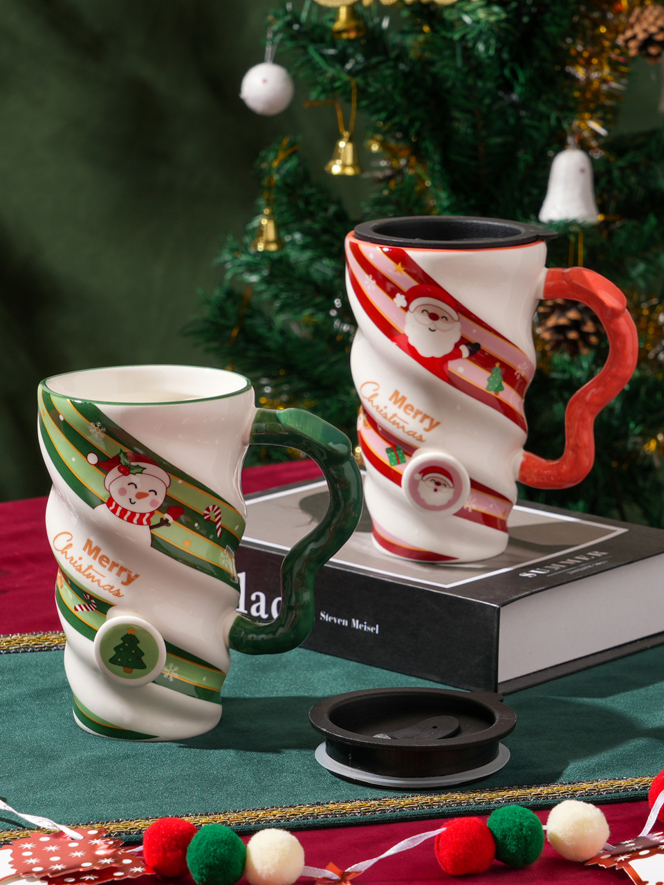 Creative Mug Christmas Theme Cup Trendy Cute Water Cup - Temu