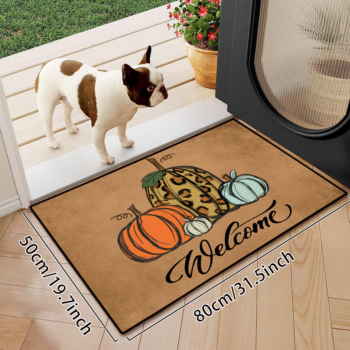 Halloween Extra Large Pumpkins Front Doormat For Entrance Way Outdoor And  Indoor, Holiday Durable Home Floor Mats, Non Slip Rubber Backing Decorative  Absorbent Rug, Home Decor - Temu