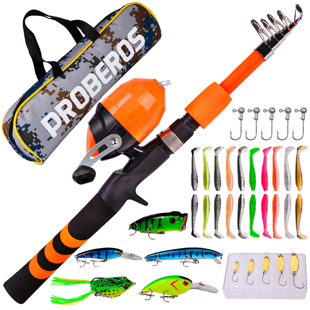 Kids Fishing Pole – Telescopic Rod & Reel Combo with Collapsible