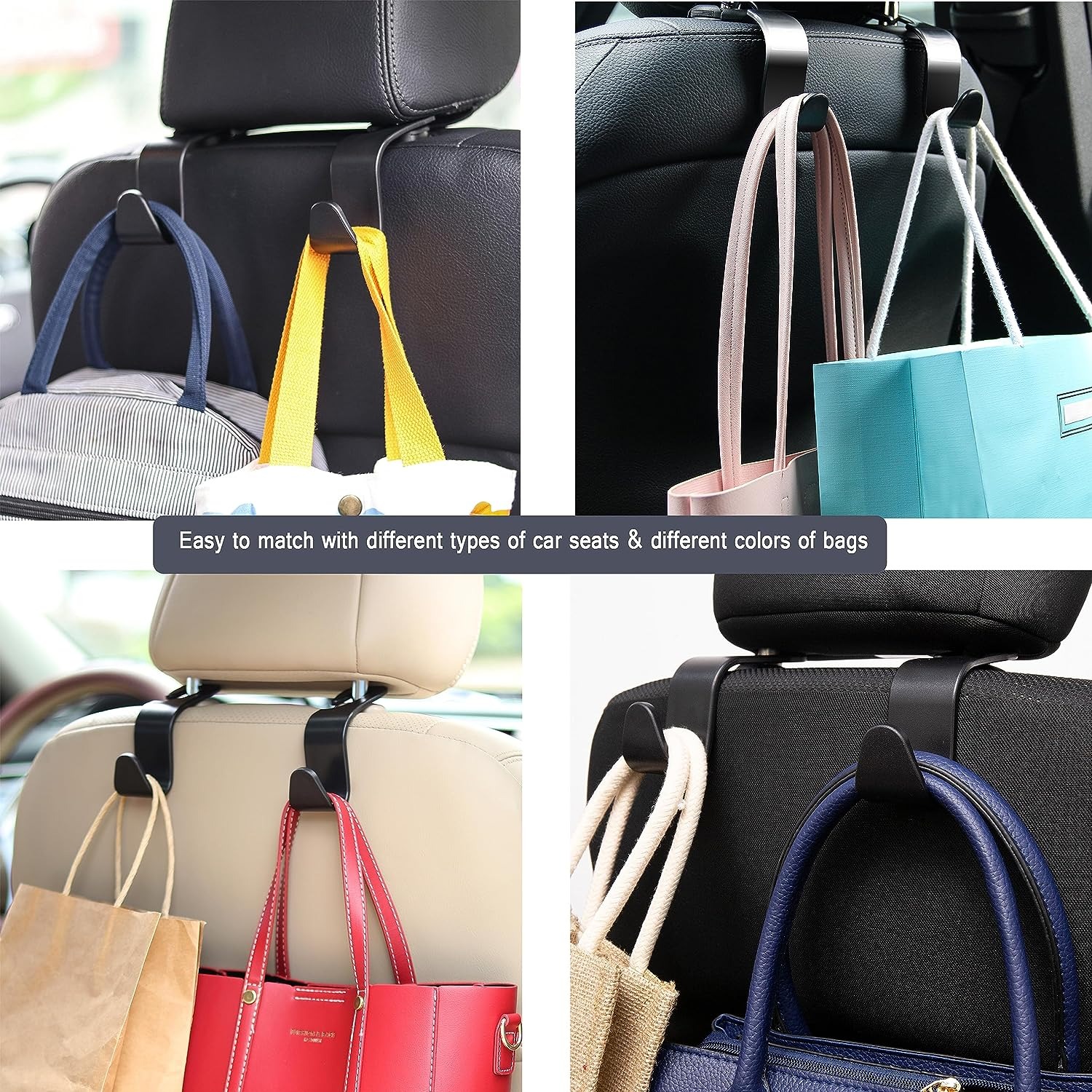 Car Seat Headrest Hook Hanger Storage Organizer Universal - Temu Republic  of Korea