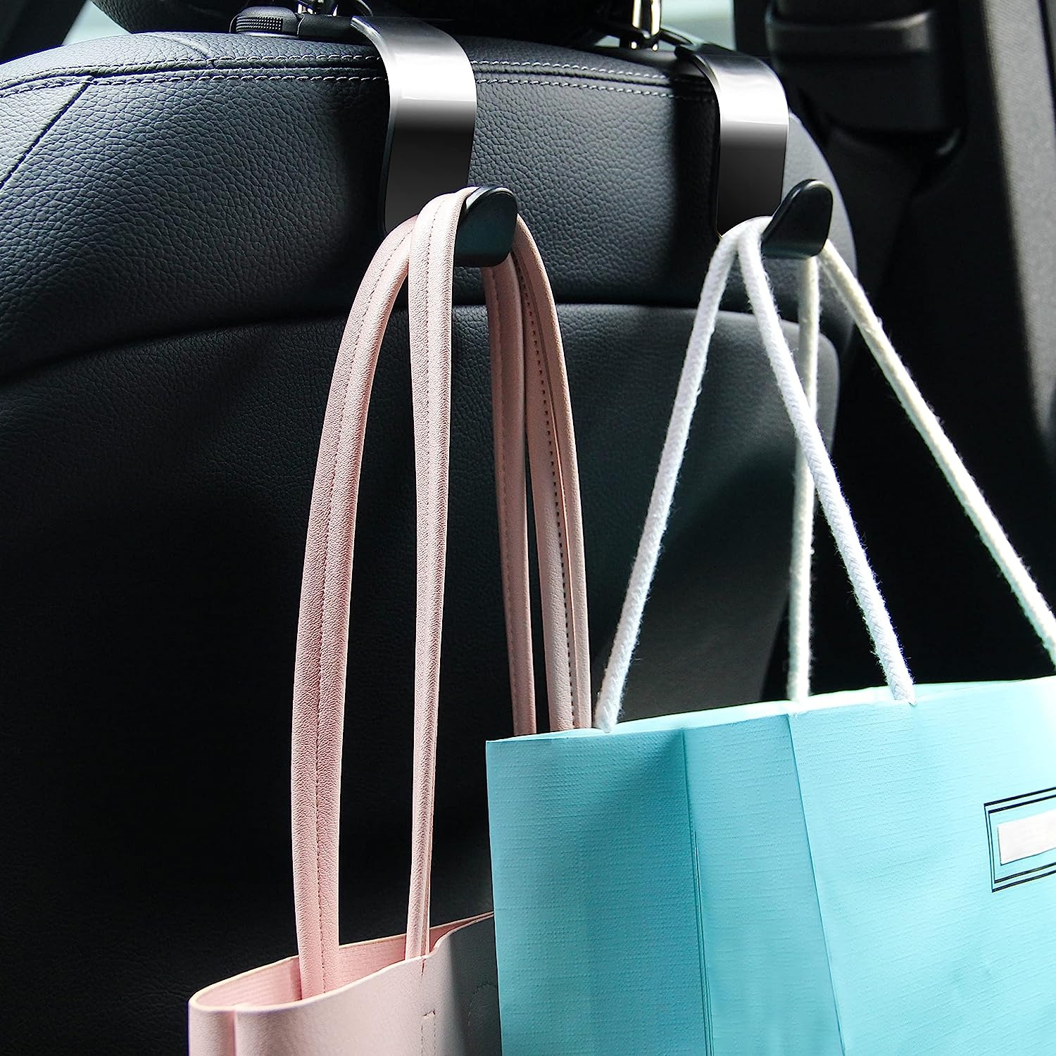  4 Pack Vehicle Back Seat Headrest Hook Hanger for Purse Grocery  Bag Handbag : Automotive