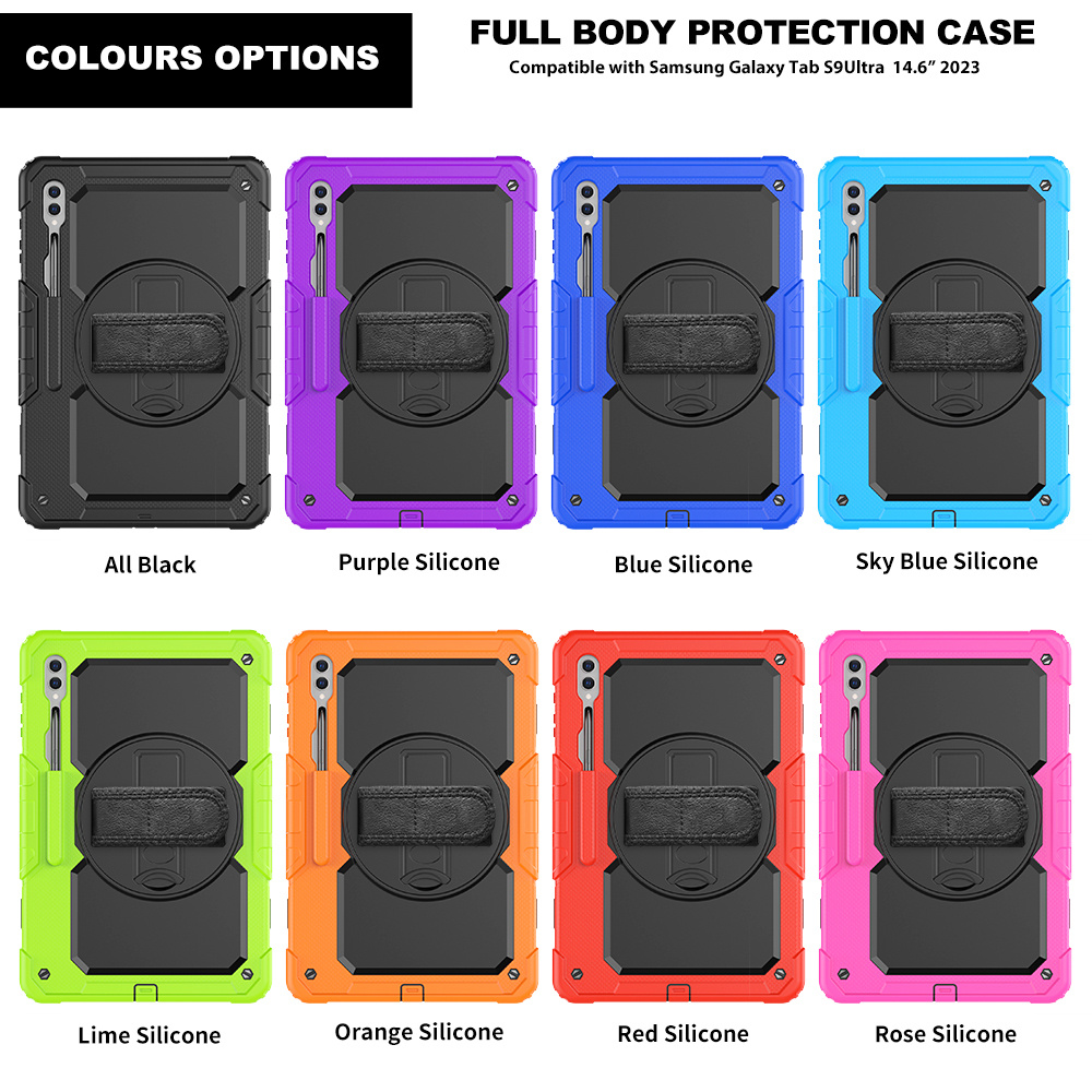 For Galaxy Tab S9 Plus S9 FE S9 Ultra Tablet Case Kids Friendly Silicone  Cover