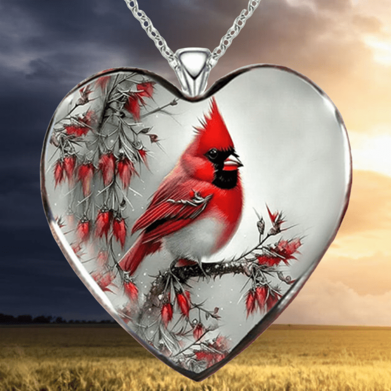 Red Lucky Bird Love Heart Necklace Gift For Women Mom Wife Daughter |  Fruugo ZA