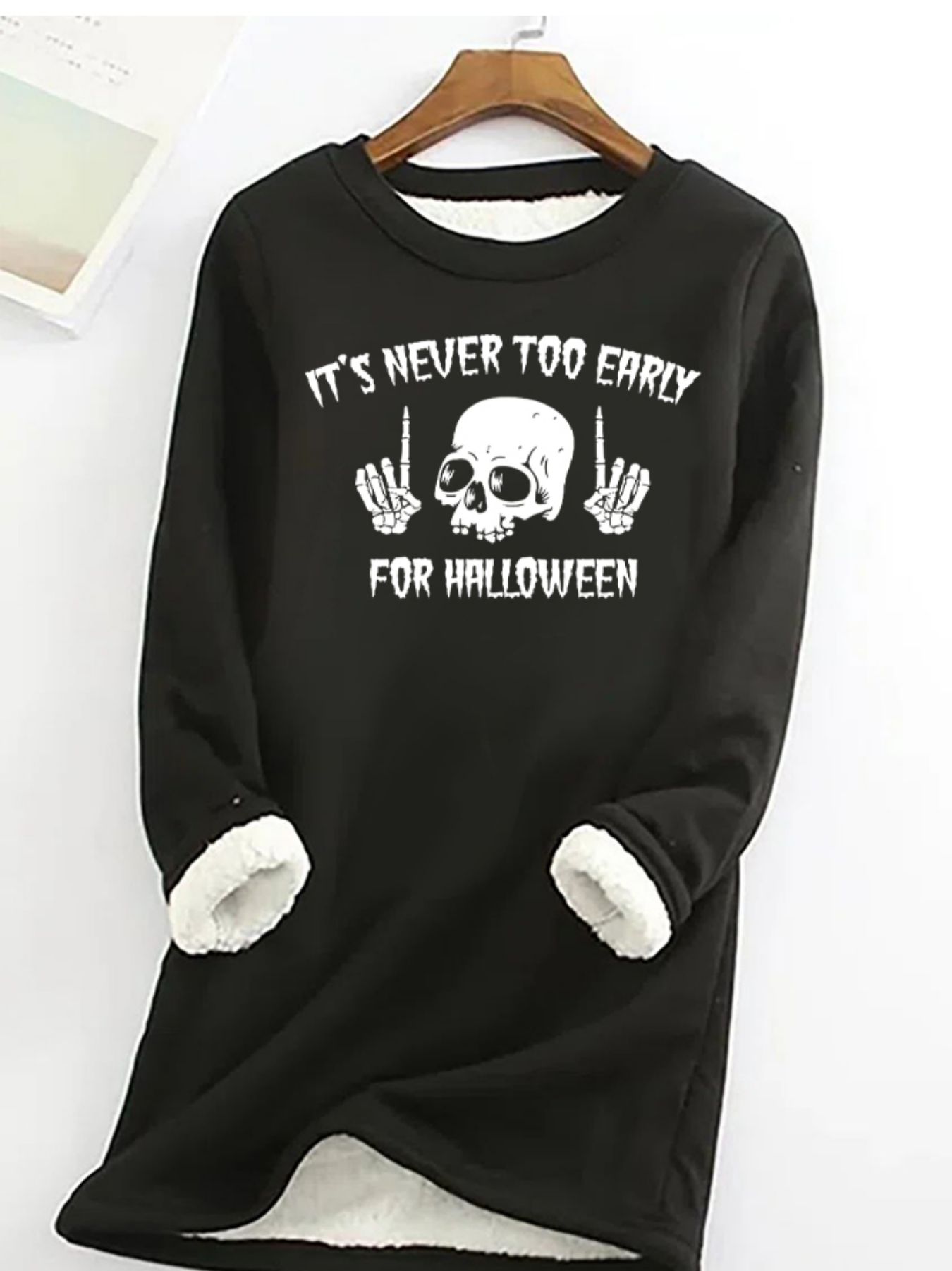 Heart & Skull Print Sweatshirt, Casual Long Sleeve Crew Neck Sweatshirt,  Women's Clothing - Temu