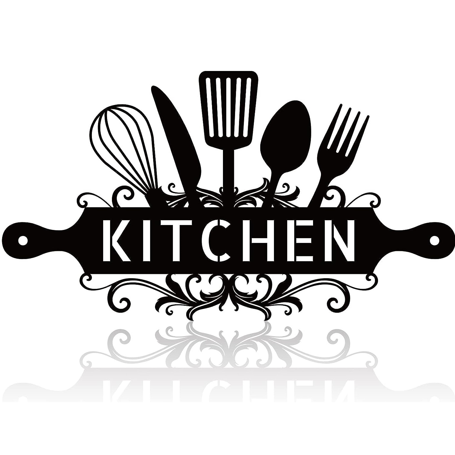 Black Fork Spoon Metal Signs Large Kitchen Rustic Decor - Temu
