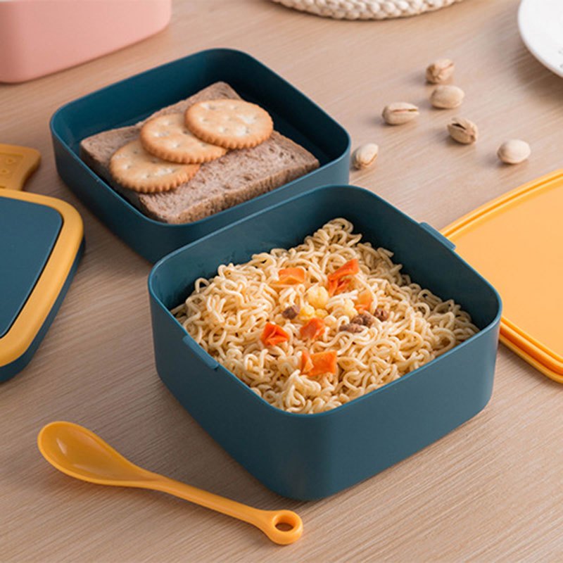 Double Deck Portable Lunch Box Lunch Box Microwavable Meal - Temu