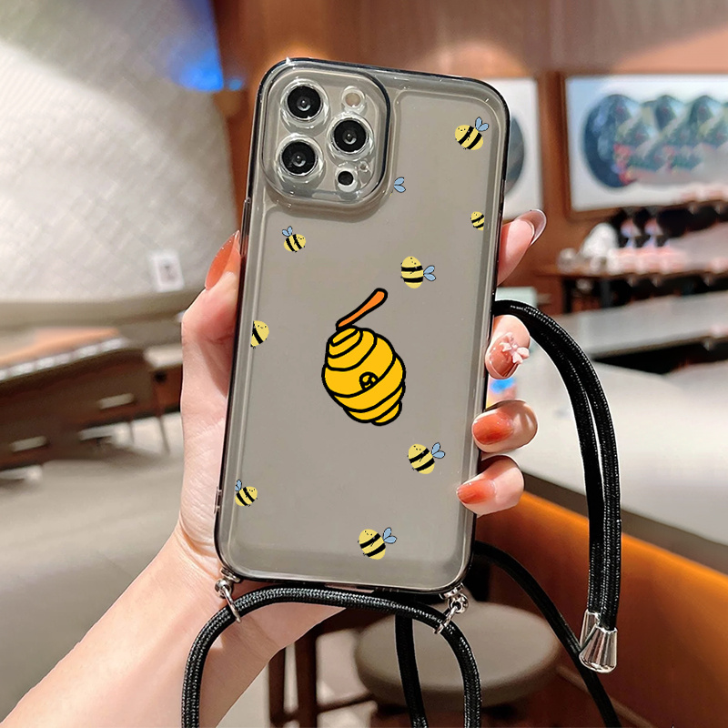 Case Luxury Cover Lanyard, Luxury Phone Case Bee